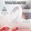 image:imageEgnaro Womens Silicone Engagement Rings 55mm Wide 2mm ThickA13White Silver Glitter