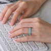 image:imageEgnaro Womens Silicone Engagement Rings 55mm Wide 2mm ThickA5Black  Blue  Light Green  Light Blue  White