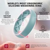 image:imageEgnaro Womens Silicone Engagement Rings 55mm Wide 2mm ThickA5Black  Blue  Light Green  Light Blue  White