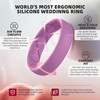 image:imageEgnaro Womens Silicone Engagement Rings 55mm Wide 2mm ThickB2Black  Orchid Haze  White  Light Pink  Light Purple