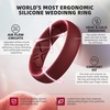 image:imageEgnaro Womens Silicone Engagement Rings 55mm Wide 2mm ThickB31Black  Nude  White  Red  Dark Blue