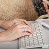 image:imageEgnaro Womens Silicone Engagement Rings 55mm Wide 2mm ThickB33Faint Red  Lilac Purple  Sky Blue  Black  White