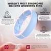 image:imageEgnaro Womens Silicone Engagement Rings 55mm Wide 2mm ThickB33Faint Red  Lilac Purple  Sky Blue  Black  White