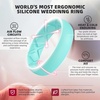 image:imageEgnaro Womens Silicone Engagement Rings 55mm Wide 2mm ThickB34Lilac Purple  Sky Blue  Teal Mist  Black  White