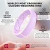 image:imageEgnaro Womens Silicone Engagement Rings 55mm Wide 2mm ThickB35Soft Pink  Faint Red  Lilac Purple  Black  White