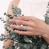 image:imageEgnaro Womens Silicone Engagement Rings 55mm Wide 2mm ThickC2Blue Jewel  Light Green  Sunlight Yellow  Faint Red  Pearl White