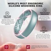 image:imageEgnaro Womens Silicone Engagement Rings 55mm Wide 2mm ThickC6Pearl White  Marble  Pink Camo  Lilac Purple  light purpleblue  Metallic Green  Blue Iris  Black