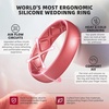 image:imageEgnaro Womens Silicone Engagement Rings 55mm Wide 2mm ThickSETGMetallic Wine Red  Metallic Star Sky Purple  Metallic Pearl  Black  Marble  Whitepink  Rose Gold
