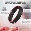 image:imageEgnaro Womens Silicone Engagement Rings 55mm Wide 2mm ThickSETHBlack