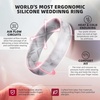image:imageEgnaro Womens Silicone Engagement Rings 55mm Wide 2mm ThickSETIMarble