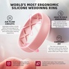 image:imageEgnaro Womens Silicone Engagement Rings 55mm Wide 2mm ThickSETRBlack  White  Faint Red  Whitepink  Ivory  Rose Gold  Black Gray  Mint Green