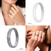 image:imageEgnaro Womens Silicone Stackable Rings 35mm Wide 2mm Thick Flexible Rubber Wedding Bands Leaf Braided Design Breathable Grooves For Gym WorkoutA2Silver  Bronze  White  Rose Gold