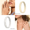 image:imageEgnaro Womens Silicone Stackable Rings 35mm Wide 2mm Thick Flexible Rubber Wedding Bands Leaf Braided Design Breathable Grooves For Gym WorkoutA3PinkPurple  Dream Purple  Sunlight Yellow  Pearl White