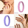 image:imageEgnaro Womens Silicone Stackable Rings 35mm Wide 2mm Thick Flexible Rubber Wedding Bands Leaf Braided Design Breathable Grooves For Gym WorkoutA3PinkPurple  Dream Purple  Sunlight Yellow  Pearl White