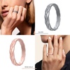 image:imageEgnaro Womens Silicone Stackable Rings 35mm Wide 2mm Thick Flexible Rubber Wedding Bands Leaf Braided Design Breathable Grooves For Gym WorkoutB1Black  Pale Azure  White  Galaxy  Rose Gold  Silver  White Pink Sparkle  Metallic Green