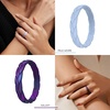 image:imageEgnaro Womens Silicone Stackable Rings 35mm Wide 2mm Thick Flexible Rubber Wedding Bands Leaf Braided Design Breathable Grooves For Gym WorkoutB1Black  Pale Azure  White  Galaxy  Rose Gold  Silver  White Pink Sparkle  Metallic Green