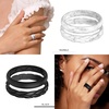 image:imageEgnaro Womens Silicone Stackable Rings 35mm Wide 2mm Thick Flexible Rubber Wedding Bands Leaf Braided Design Breathable Grooves For Gym WorkoutB2Bordeaux  Peach  Marble  Black