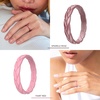 image:imageEgnaro Womens Silicone Stackable Rings 35mm Wide 2mm Thick Flexible Rubber Wedding Bands Leaf Braided Design Breathable Grooves For Gym WorkoutB3Black  Peal White  Sunlight Yellow  Sunlight Yellow  Coral Orange  Sparkle Rose  Faint Red  Lilac Purple  Light PurpleBlue  Metallic Green  Galaxy