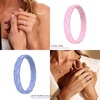 image:imageEgnaro Womens Silicone Stackable Rings 35mm Wide 2mm Thick Flexible Rubber Wedding Bands Leaf Braided Design Breathable Grooves For Gym WorkoutB5Faint Red  Petal Pink  Light PurpleBlue  Light Pink Sparkle  Green Blue Sparkle