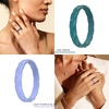 image:imageEgnaro Womens Silicone Stackable Rings 35mm Wide 2mm Thick Flexible Rubber Wedding Bands Leaf Braided Design Breathable Grooves For Gym WorkoutB6Light PurpleBlue  Emerald Green  Black  Peal White  Sparkle Rose