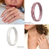 image:imageEgnaro Womens Silicone Stackable Rings 35mm Wide 2mm Thick Flexible Rubber Wedding Bands Leaf Braided Design Breathable Grooves For Gym WorkoutB6Light PurpleBlue  Emerald Green  Black  Peal White  Sparkle Rose