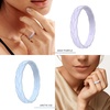 image:imageEgnaro Womens Silicone Stackable Rings 35mm Wide 2mm Thick Flexible Rubber Wedding Bands Leaf Braided Design Breathable Grooves For Gym WorkoutR1Gray Purple  Arctic Ice  Blue  Beige