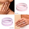 image:imageEgnaro Womens Silicone Stackable Rings 35mm Wide 2mm Thick Flexible Rubber Wedding Bands Leaf Braided Design Breathable Grooves For Gym WorkoutR5Pink Camo  Lilac Purple  Sky Blue  Pearl White