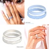 image:imageEgnaro Womens Silicone Stackable Rings 35mm Wide 2mm Thick Flexible Rubber Wedding Bands Leaf Braided Design Breathable Grooves For Gym WorkoutR5Pink Camo  Lilac Purple  Sky Blue  Pearl White