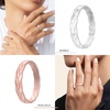 image:imageEgnaro Womens Silicone Stackable Rings 35mm Wide 2mm Thick Flexible Rubber Wedding Bands Leaf Braided Design Breathable Grooves For Gym WorkoutR6Black  Marble  White Pink  Peach  White  Teal  Black Gray Camo  Gold