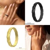 image:imageEgnaro Womens Silicone Stackable Rings 35mm Wide 2mm Thick Flexible Rubber Wedding Bands Leaf Braided Design Breathable Grooves For Gym WorkoutR6Black  Marble  White Pink  Peach  White  Teal  Black Gray Camo  Gold