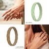 image:imageEgnaro Womens Silicone Stackable Rings 35mm Wide 2mm Thick Flexible Rubber Wedding Bands Leaf Braided Design Breathable Grooves For Gym WorkoutR7Orchid Haze  Frost Gray  Mist Green  Khaki Brown  Grape Purple  Black  Silver  White