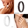 image:imageEgnaro Womens Silicone Stackable Rings 35mm Wide 2mm Thick Flexible Rubber Wedding Bands Leaf Braided Design Breathable Grooves For Gym WorkoutR7Orchid Haze  Frost Gray  Mist Green  Khaki Brown  Grape Purple  Black  Silver  White