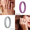 image:imageEgnaro Womens Silicone Stackable Rings 35mm Wide 2mm Thick Flexible Rubber Wedding Bands Leaf Braided Design Breathable Grooves For Gym WorkoutR7Orchid Haze  Frost Gray  Mist Green  Khaki Brown  Grape Purple  Black  Silver  White