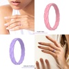 image:imageEgnaro Womens Silicone Stackable Rings 35mm Wide 2mm Thick Flexible Rubber Wedding Bands Leaf Braided Design Breathable Grooves For Gym WorkoutR8Faint Red  Dream Purple  Emerald Green  Blue Jewel  Peal White  Metallic Starry Purple  Light Green Sparkle  Metallic Green