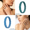 image:imageEgnaro Womens Silicone Stackable Rings 35mm Wide 2mm Thick Flexible Rubber Wedding Bands Leaf Braided Design Breathable Grooves For Gym WorkoutR8Faint Red  Dream Purple  Emerald Green  Blue Jewel  Peal White  Metallic Starry Purple  Light Green Sparkle  Metallic Green