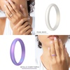 image:imageEgnaro Womens Silicone Stackable Rings 35mm Wide 2mm Thick Flexible Rubber Wedding Bands Leaf Braided Design Breathable Grooves For Gym WorkoutR8Faint Red  Dream Purple  Emerald Green  Blue Jewel  Peal White  Metallic Starry Purple  Light Green Sparkle  Metallic Green