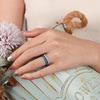 image:imageEgnaro Womens Silicone Wedding Ring 25mm Wide 18mm Thick Rubber Band Set1Black  Bright Peach  Green  Cloudy Blue