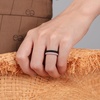 image:imageEgnaro Womens Silicone Wedding Ring 25mm Wide 18mm Thick Rubber Band Set1Black  Bright Peach  Green  Cloudy Blue