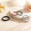 image:imageEgnaro Womens Silicone Wedding Ring 25mm Wide 18mm Thick Rubber Band Set1Black  Bright Peach  Green  Cloudy Blue