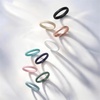 image:imageEgnaro Womens Silicone Wedding Ring 25mm Wide 18mm Thick Rubber Band Set2Black  Maroon  Cream Beige  Light Rose Gold  White  Light Green  Light Pink  Dark Blue  Green  Cloudy Green