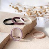 image:imageEgnaro Womens Silicone Wedding Ring 25mm Wide 18mm Thick Rubber Band SetA5Black  Orchid Haze  White  Light Pink  Light Purple