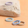 image:imageEgnaro Womens Silicone Wedding Ring 25mm Wide 18mm Thick Rubber Band SetA7Gray Purple  Arctic Ice  Blue  Beige