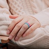 image:imageEgnaro Womens Silicone Wedding Ring 25mm Wide 18mm Thick Rubber Band SetSETA1Blush Pink  Chill Blue  Mint Green  Sugar Pink  Metallic Pearl White
