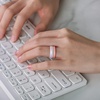 image:imageEgnaro Womens Silicone Wedding Ring 25mm Wide 18mm Thick Rubber Band SetSETA2Bright Galaxy Metallic Silver Bright Pearl Light Rose Gold Matte Galaxy Metallic Silver Matte Pearl Light Rose Gold