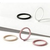 image:imageEgnaro Womens Silicone Wedding Ring 25mm Wide 18mm Thick Rubber Band SetSETC3Royal Black  Bright Peach  Princess White  Cream Beige  Cloudy Pink