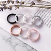 image:imageEgnaro Womens Silicone Wedding Ring 25mm Wide 18mm Thick Rubber Band SetSETCWhite Black Silver White Pink Rose Gold Marble White Silver Glitter