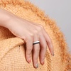 image:imageEgnaro Womens Silicone Wedding Ring 25mm Wide 18mm Thick Rubber Band SetSETD2Metallic Silver  Black Sparkle  Light Gray  White