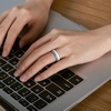 image:imageEgnaro Womens Silicone Wedding Ring 25mm Wide 18mm Thick Rubber Band SetSETD5Metallic Silver  Bronze  White  Light Rose Gold