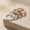 image:imageEgnaro Womens Silicone Wedding Ring 25mm Wide 18mm Thick Rubber Band SetSETD5Metallic Silver  Bronze  White  Light Rose Gold