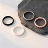 image:imageEgnaro Womens Silicone Wedding Ring 25mm Wide 18mm Thick Rubber Band SetSETEBlack Gray White Silver Pink Sand